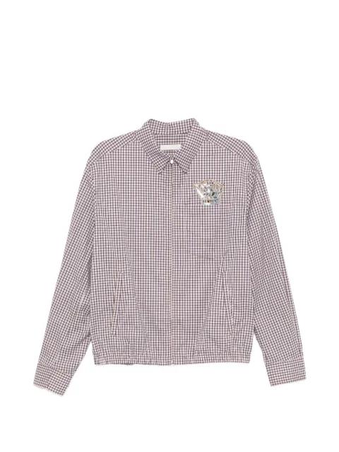 checked shirt jacket by CROQUIS