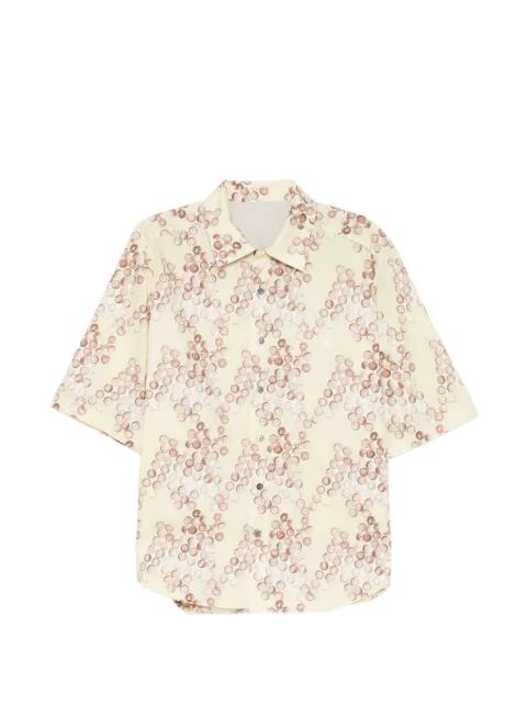 circle-print short-sleeve shirt by CROQUIS