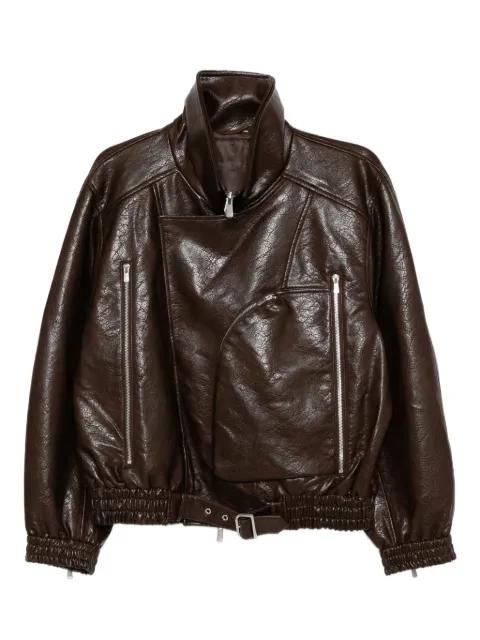 collared biker jacket by CROQUIS
