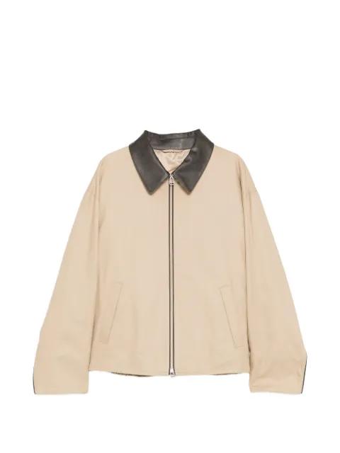 contrasting collar jacket by CROQUIS