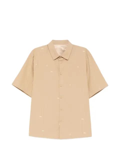 deconstructed print short-sleeve shirt by CROQUIS