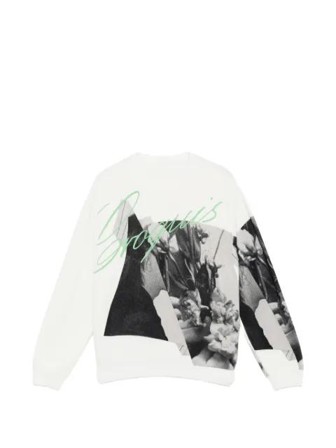 graphic print crew-neck jumper by CROQUIS