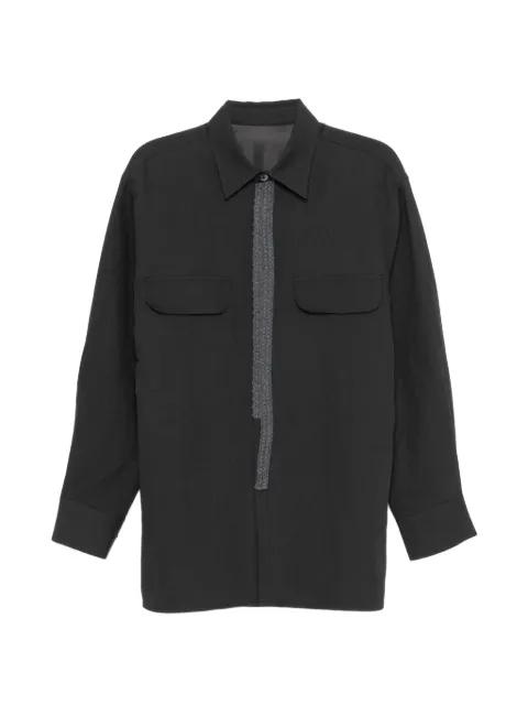 knitted-applique shirt by CROQUIS