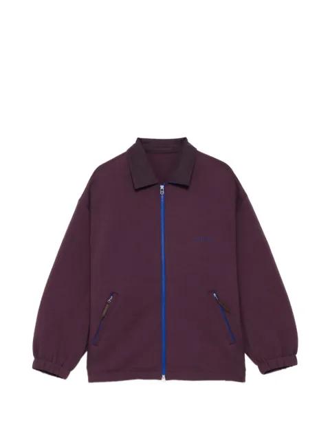 logo-embroidered zip-up jacket by CROQUIS