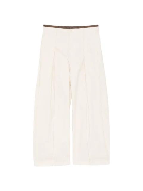 pinstripe pleated trousers by CROQUIS