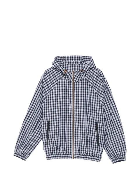 plaid hoodied jacket by CROQUIS