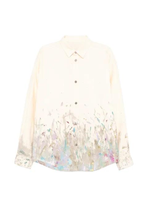 printed denim shirt by CROQUIS