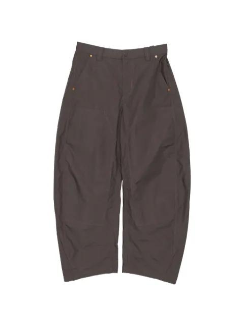 rivet-trim barrel trousers by CROQUIS
