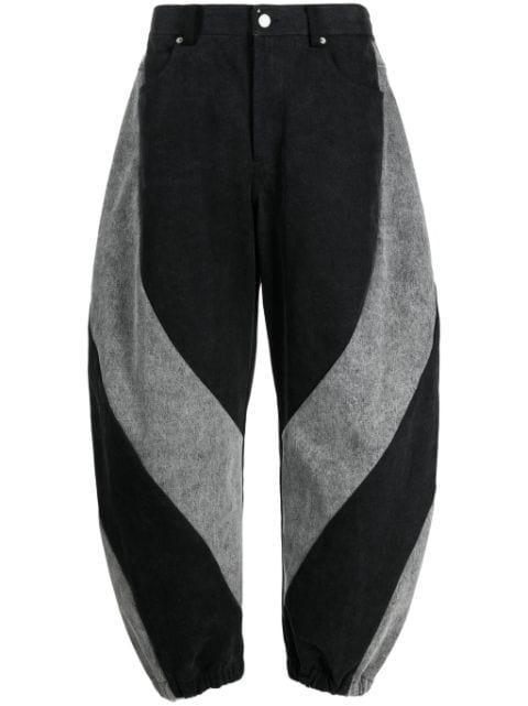 two-tone baggy jeans by CROQUIS