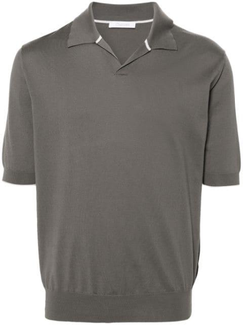 fine-ribbed polo shirt by CRUCIANI