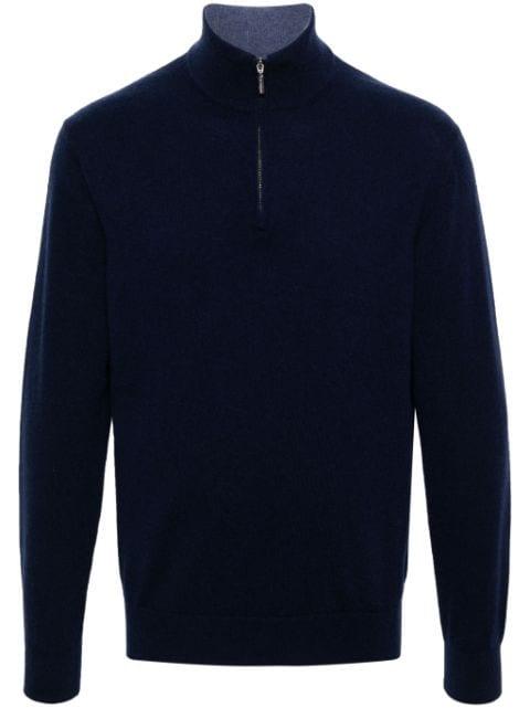 half-zip cashmere jumper by CRUCIANI