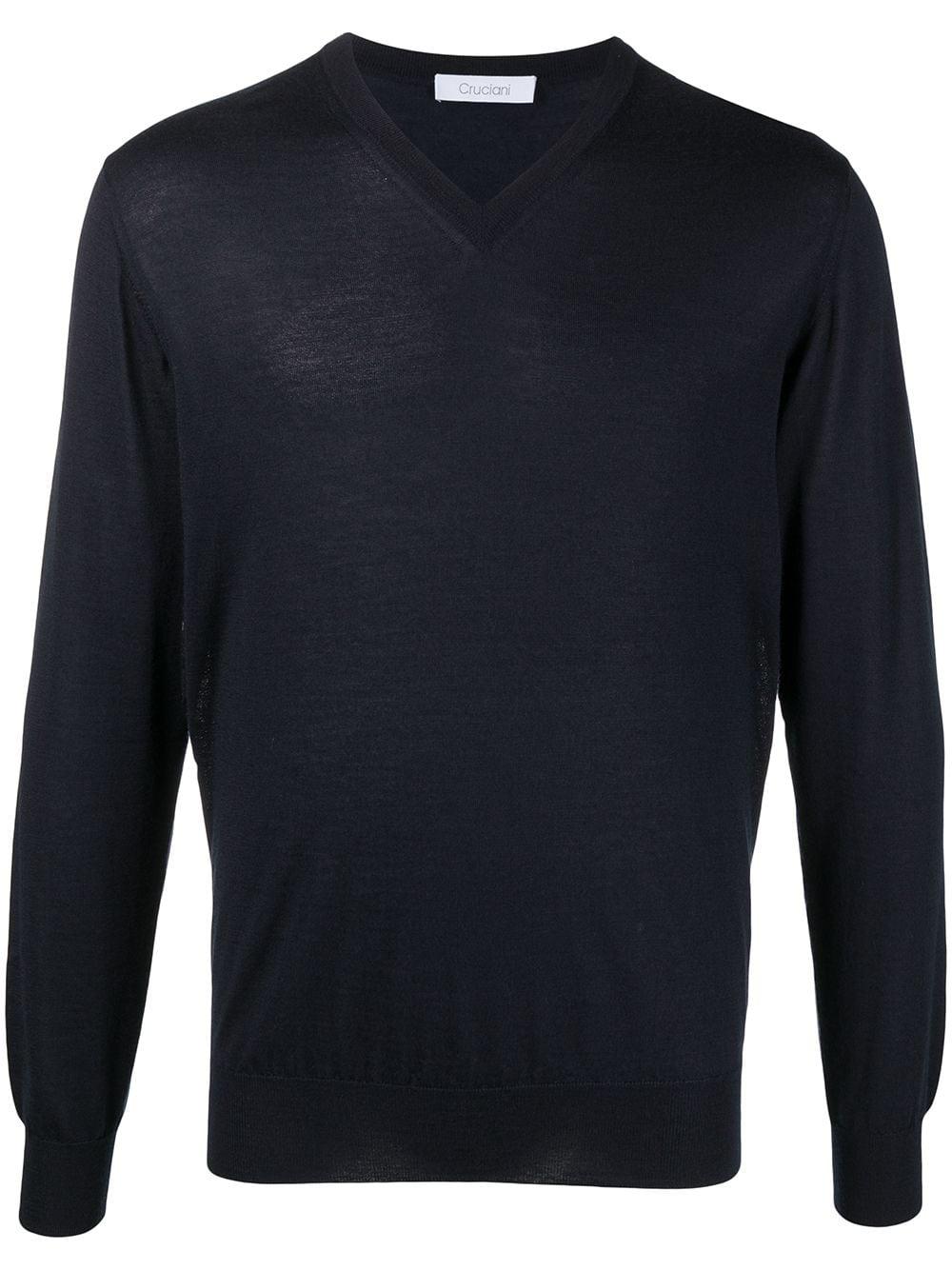 long-sleeve V-neck jumper by CRUCIANI
