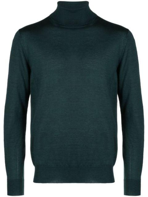 roll neck cashmere blend jumper by CRUCIANI