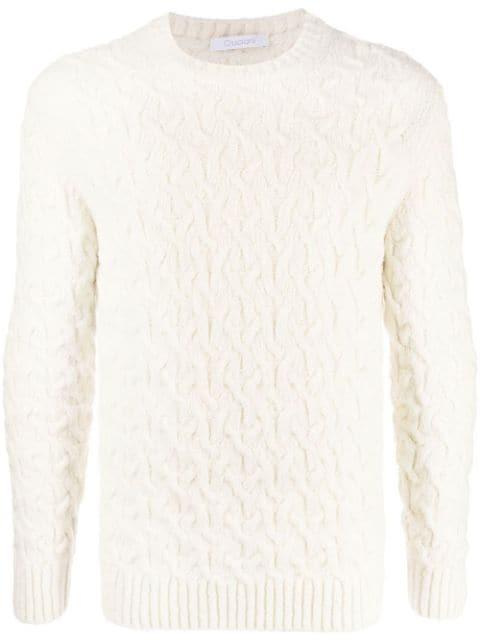 textured round-neck jumper by CRUCIANI