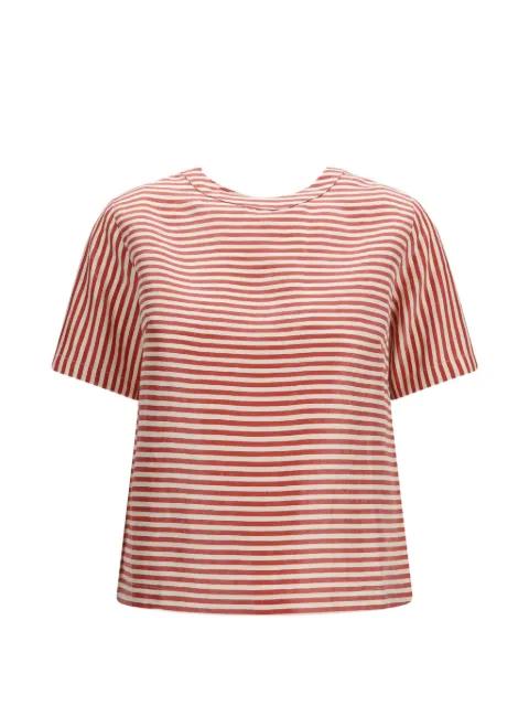 striped button-back T-shirt by CRUNA