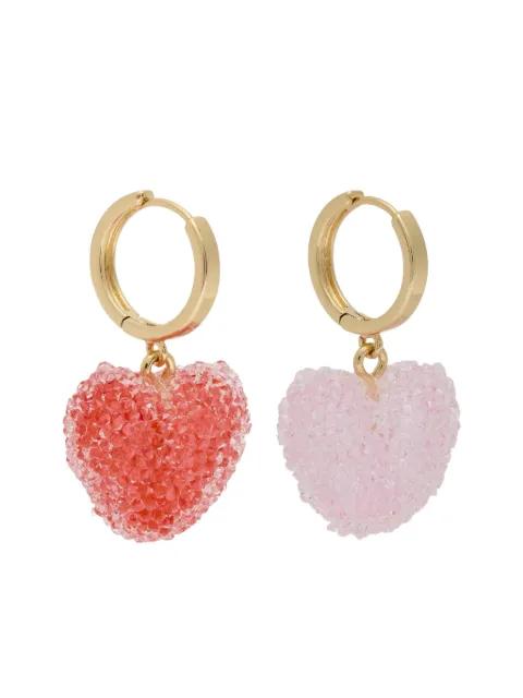 Jelly heart earrings by CRYSTAL HAZE