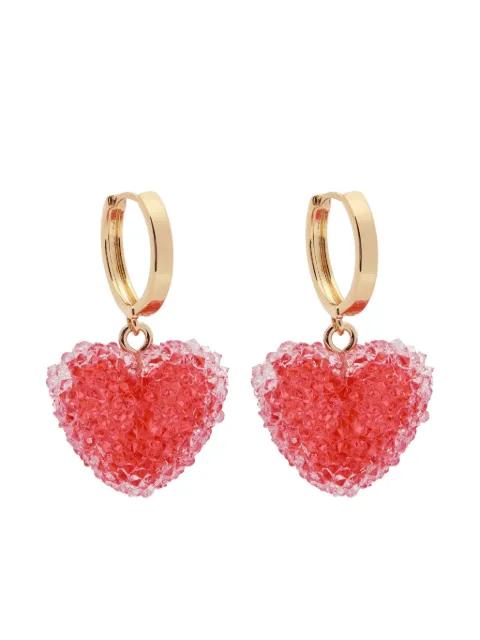 Jelly heart earrings by CRYSTAL HAZE