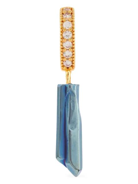 Titanium pavé-connector pendant by CRYSTAL HAZE