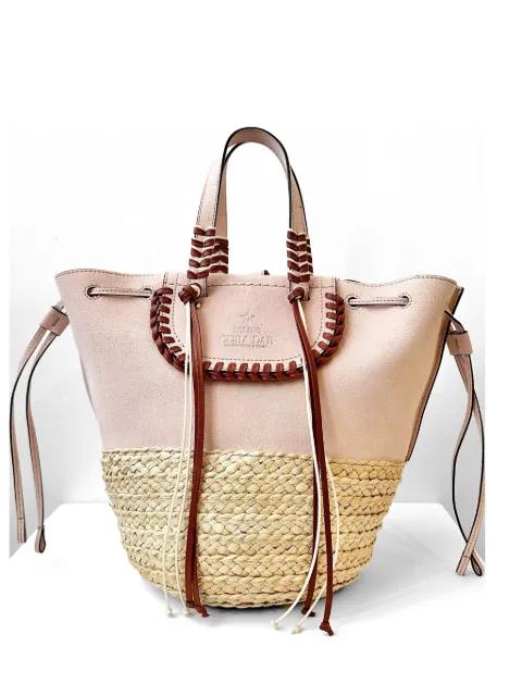 Bolero whipstitch-trim tote bag by CUBA LAB