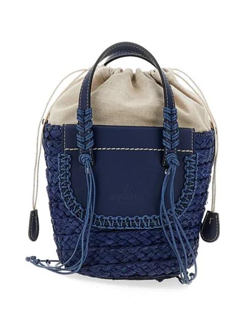 Habanera woven top handle bucket bag by CUBA LAB