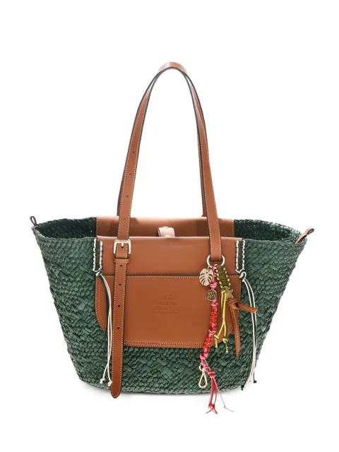 Tropicana woven tote bag by CUBA LAB
