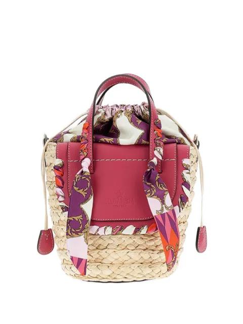scarf leather bucket bag by CUBA LAB