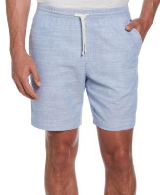 Men's Cross-Dyed Slub Linen Drawstring 8" Shorts by CUBAVERA