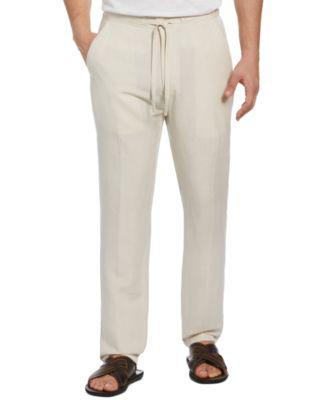 Men's Linen Blend Drawstring Pant by CUBAVERA