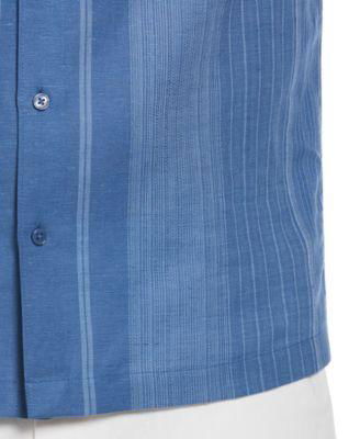Men's Linen-Blend Gradient Panel Shirt by CUBAVERA