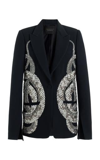 Cucculelli Shaheen Battle Royale Crystal-Embellished Silk-Wool Blazer Jacket - Moda Operandi by CUCCULELLI SHAHEEN