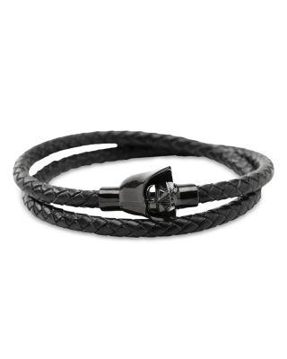 Darth Vader Helmet Double Wrap Leather Bracelet by CUFFLINKS INC