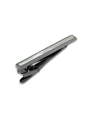 Gunmetal-Tone Mother of Pearl Inlaid Tie Clip by CUFFLINKS INC