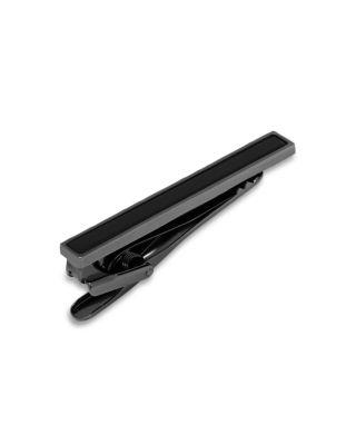 Gunmetal-Tone Onyx Inlaid Tie Clip by CUFFLINKS INC