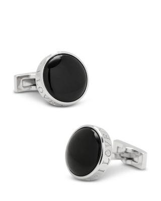 Onyx I Love You Stainless Steel Cufflinks by CUFFLINKS INC