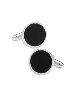 Round Onyx Cufflinks by CUFFLINKS INC