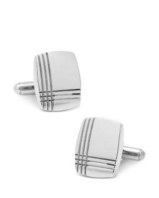Tartan Plaid Stainless Steel Cufflinks by CUFFLINKS INC