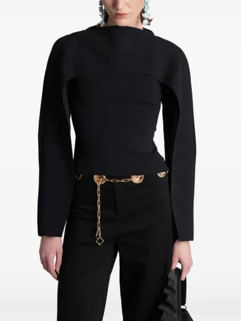 Alka cape-overlay blouse by CULT GAIA