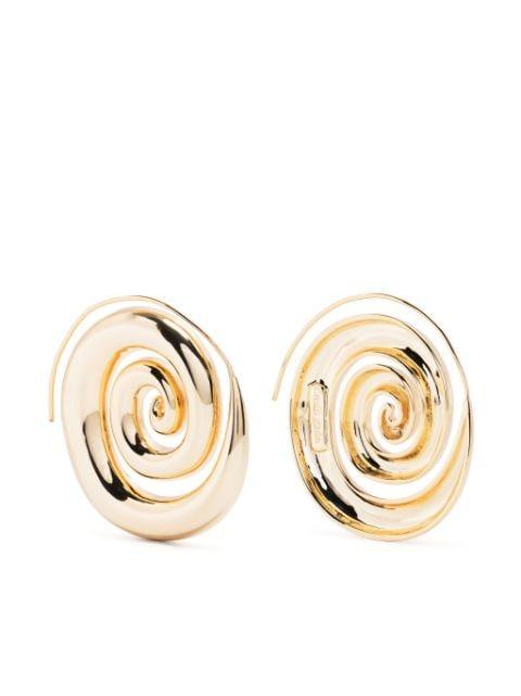 Cassia spiral hoop earrings by CULT GAIA