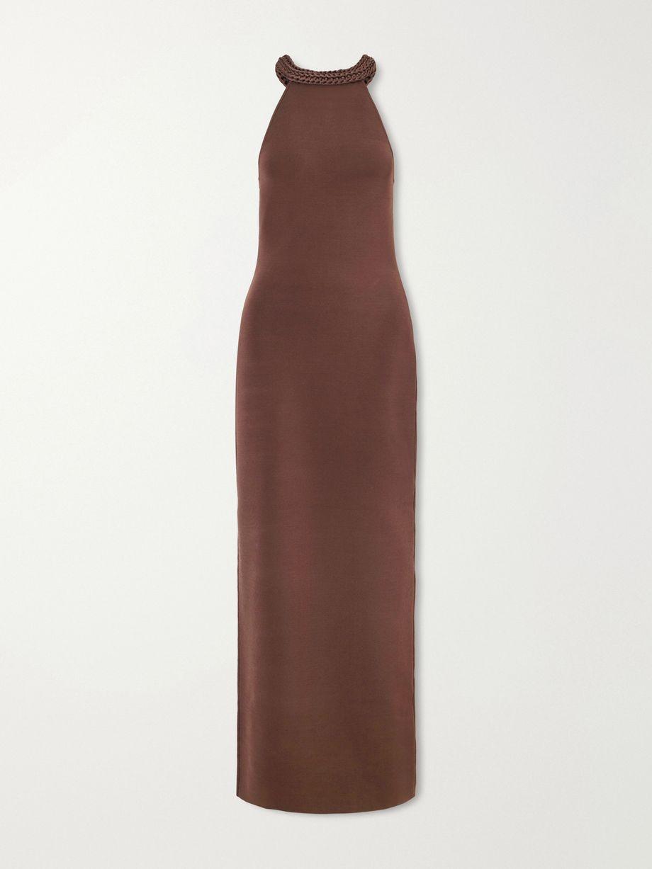 Cassidy knitted halterneck maxi dress by CULT GAIA