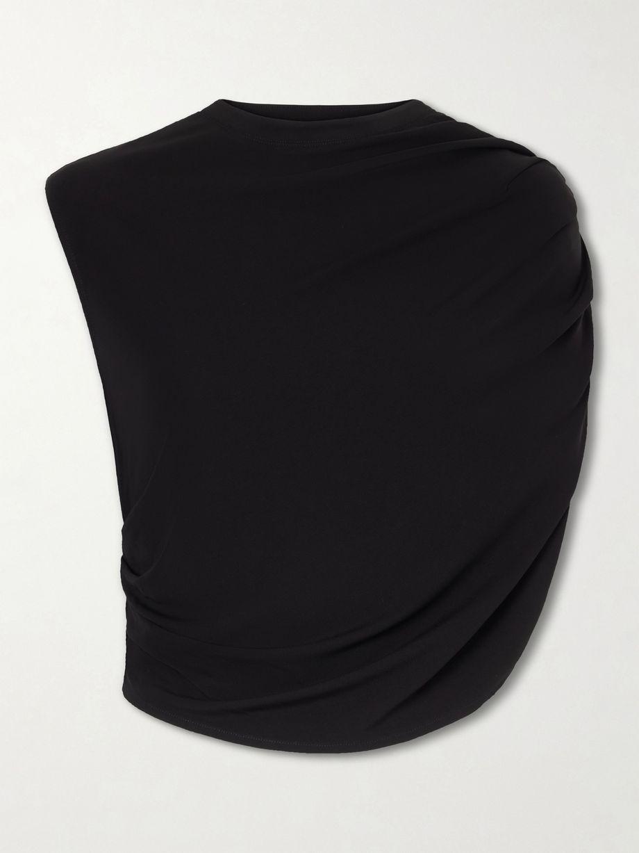 Celene cropped ruched crepe top by CULT GAIA
