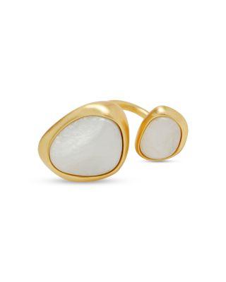 Cleo Mother Of Pearl Open Ring by CULT GAIA