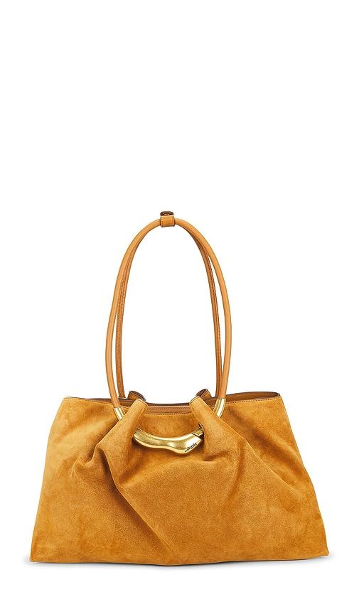 Cult Gaia Asa Satchel Bag in Tan by CULT GAIA