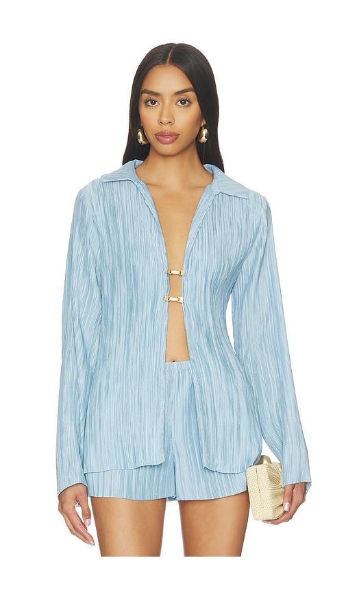 Cult Gaia Clarabelle Top in Baby Blue by CULT GAIA