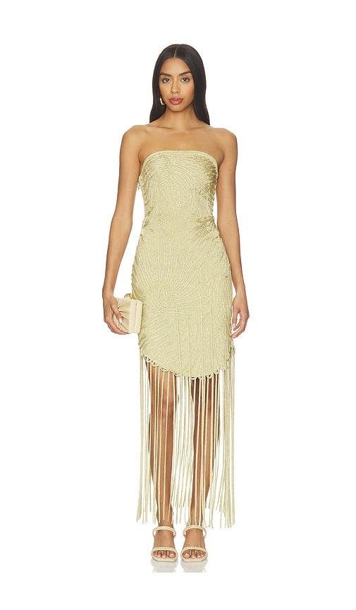 Cult Gaia Edina Dress in Metallic Gold by CULT GAIA