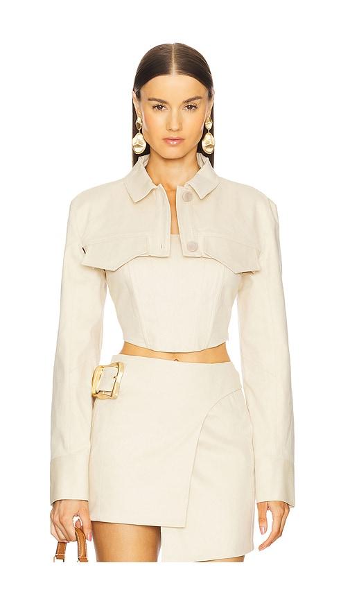 Cult Gaia Issa Jacket in Cream by CULT GAIA
