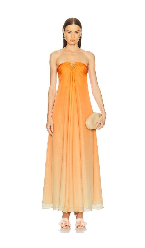 Cult Gaia Janelle Gown in Tangerine by CULT GAIA