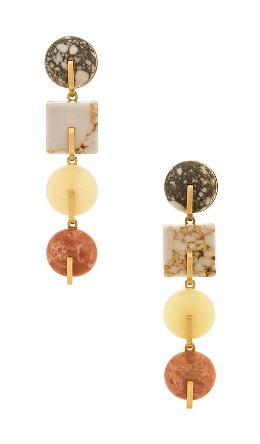 Cult Gaia Laguna Drop Earring in Metallic Gold by CULT GAIA