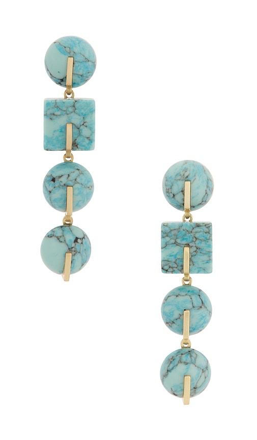 Cult Gaia Laguna Earring in Teal by CULT GAIA