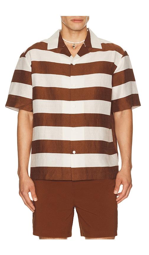 Cult Gaia Leonardo Top in Brown,Cream by CULT GAIA