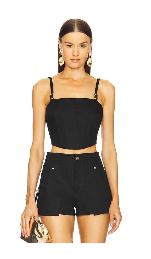 Cult Gaia Loren Top in Black by CULT GAIA